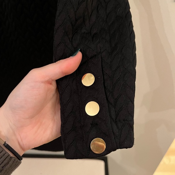 Dynamite Black Long Sleeve Mini Dress - Picture 4 of 6